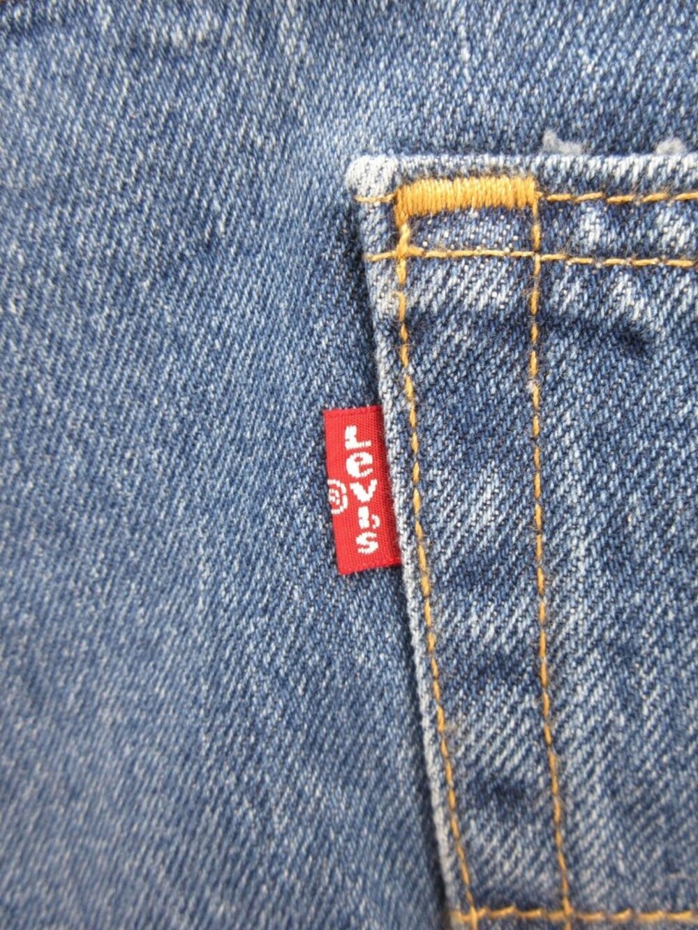 Levis 505 Jeans 44X32 Regular Fit Straight Leg Red Tab Denim Pants NEW - Picture 9 of 15
